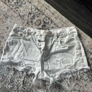 Free People white shorts